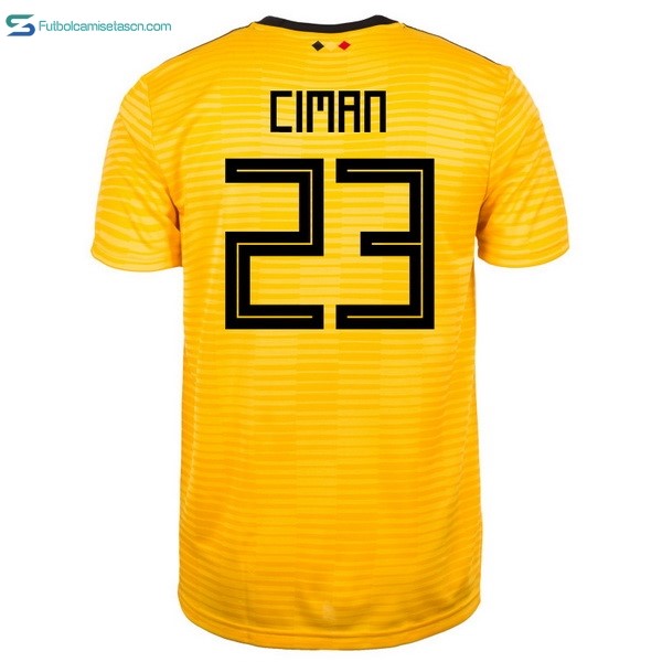 Camiseta Belgica 2ª Ciman 2018 Amarillo